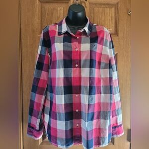 Tommy Hilfiger Classic Fit Long Sleeve 100% Cotton Button Down Shirt Siz…